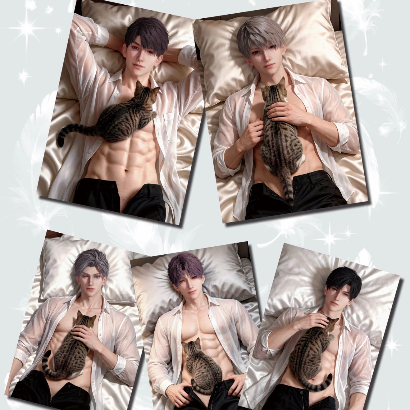 [MOYUAN V2] Love and Deep Space LAD Amine Paper Card CCG Collection Trading Series Paper whole box 1SET 200bags 1bag 1pc Cards Ornament Gift Collection Sylus, Zayne, Rafayel, Xavier, Caleb