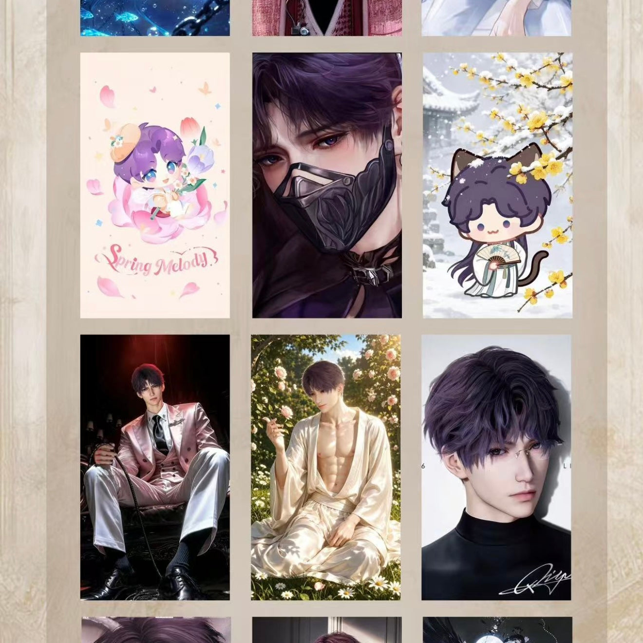 [HANJIN] Love and Deep Space LAD Amine Paper Card CCG Collection Trading Series Paper whole box 1SET 120bags 1bag 1pc Cards Ornament Gift Collection Sylus, Zayne, Rafayel, Xavier, Caleb