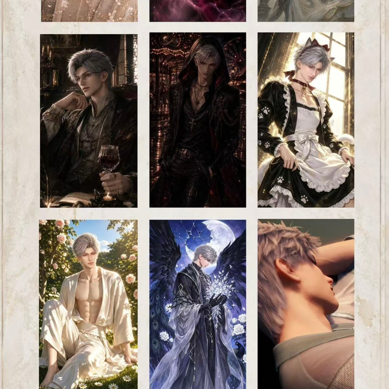 [HANJIN] Love and Deep Space LAD Amine Paper Card CCG Collection Trading Series Paper whole box 1SET 120bags 1bag 1pc Cards Ornament Gift Collection Sylus, Zayne, Rafayel, Xavier, Caleb