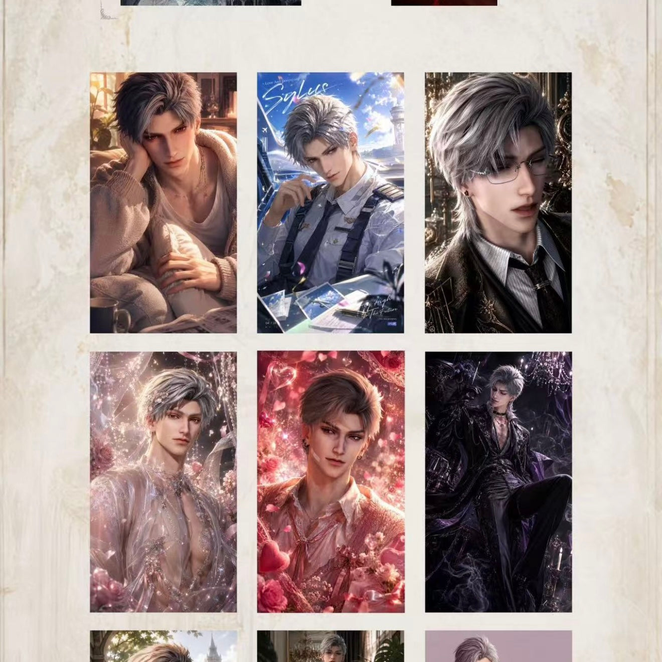 [HANJIN] Love and Deep Space LAD Amine Paper Card CCG Collection Trading Series Paper whole box 1SET 120bags 1bag 1pc Cards Ornament Gift Collection Sylus, Zayne, Rafayel, Xavier, Caleb