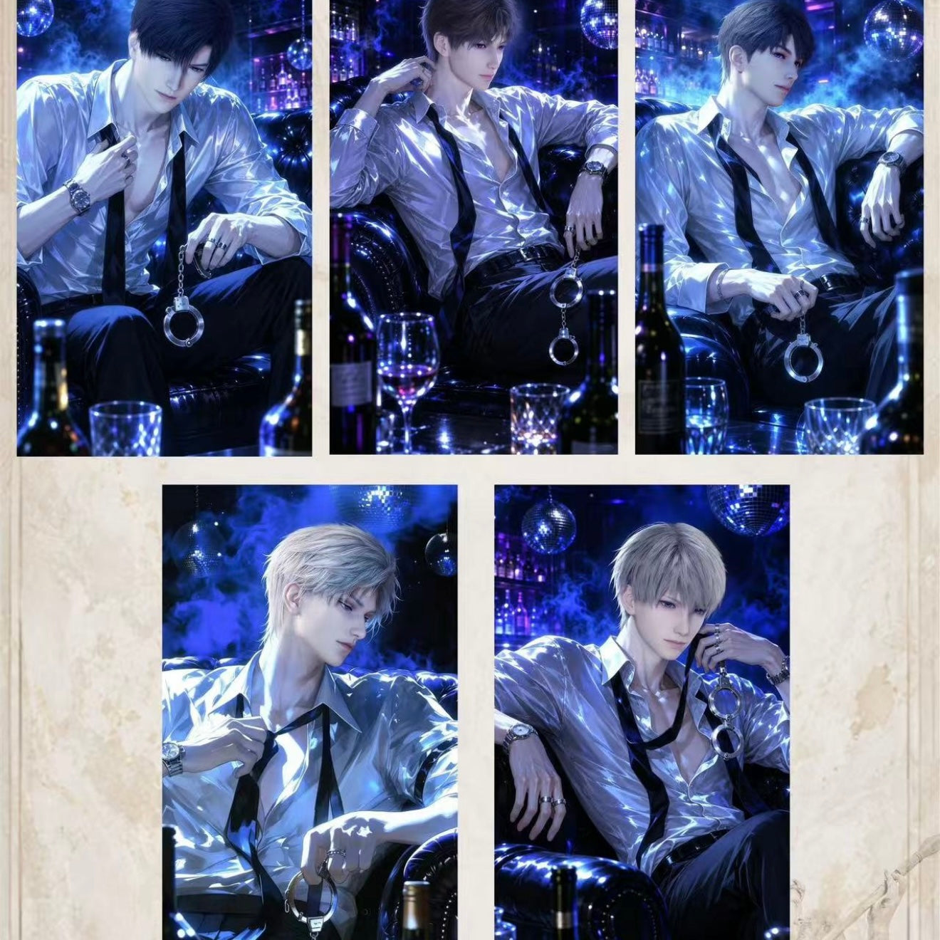 [HANJIN] Love and Deep Space LAD Amine Paper Card CCG Collection Trading Series Paper whole box 1SET 120bags 1bag 1pc Cards Ornament Gift Collection Sylus, Zayne, Rafayel, Xavier, Caleb