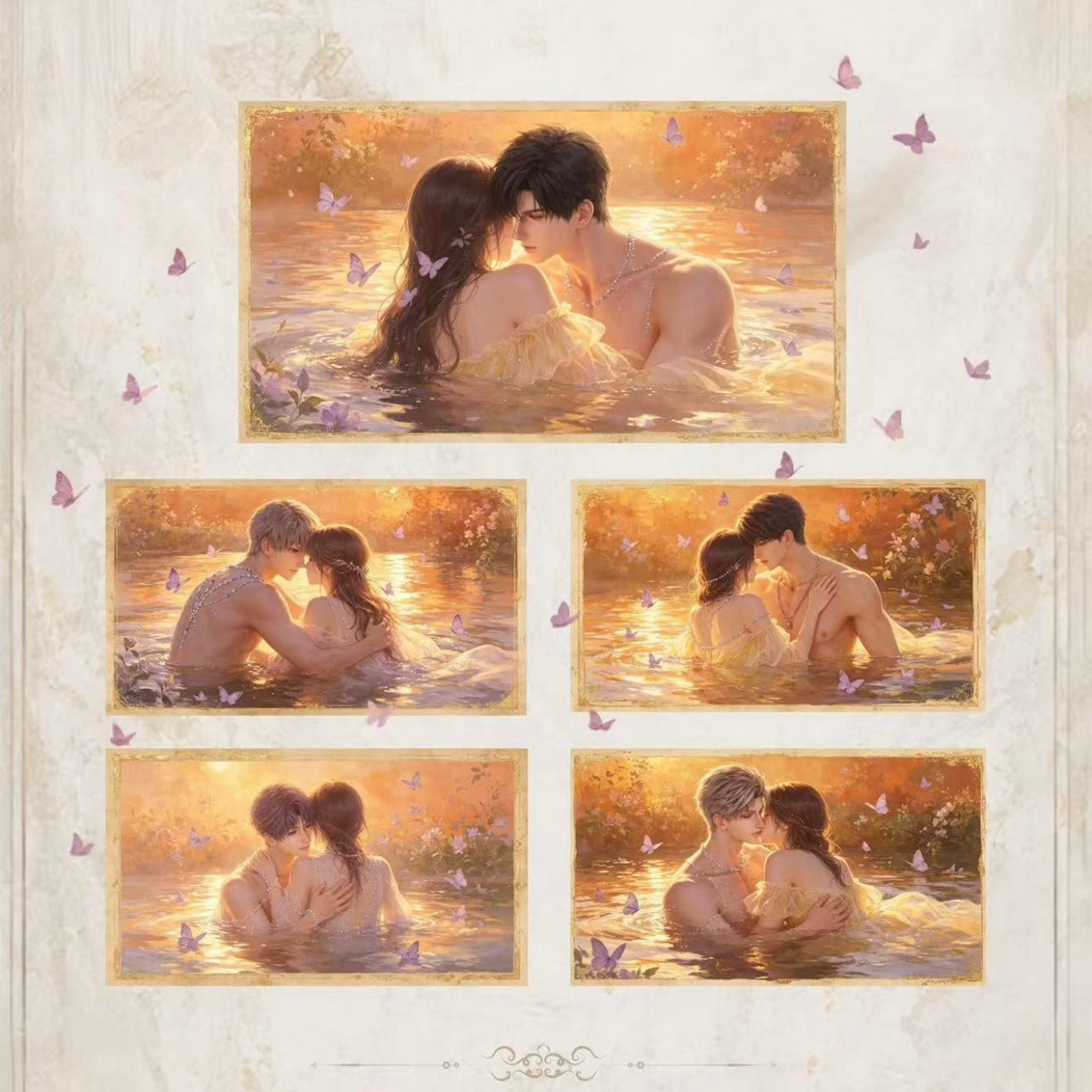 [HANJIN] Love and Deep Space LAD Amine Paper Card CCG Collection Trading Series Paper whole box 1SET 120bags 1bag 1pc Cards Ornament Gift Collection Sylus, Zayne, Rafayel, Xavier, Caleb