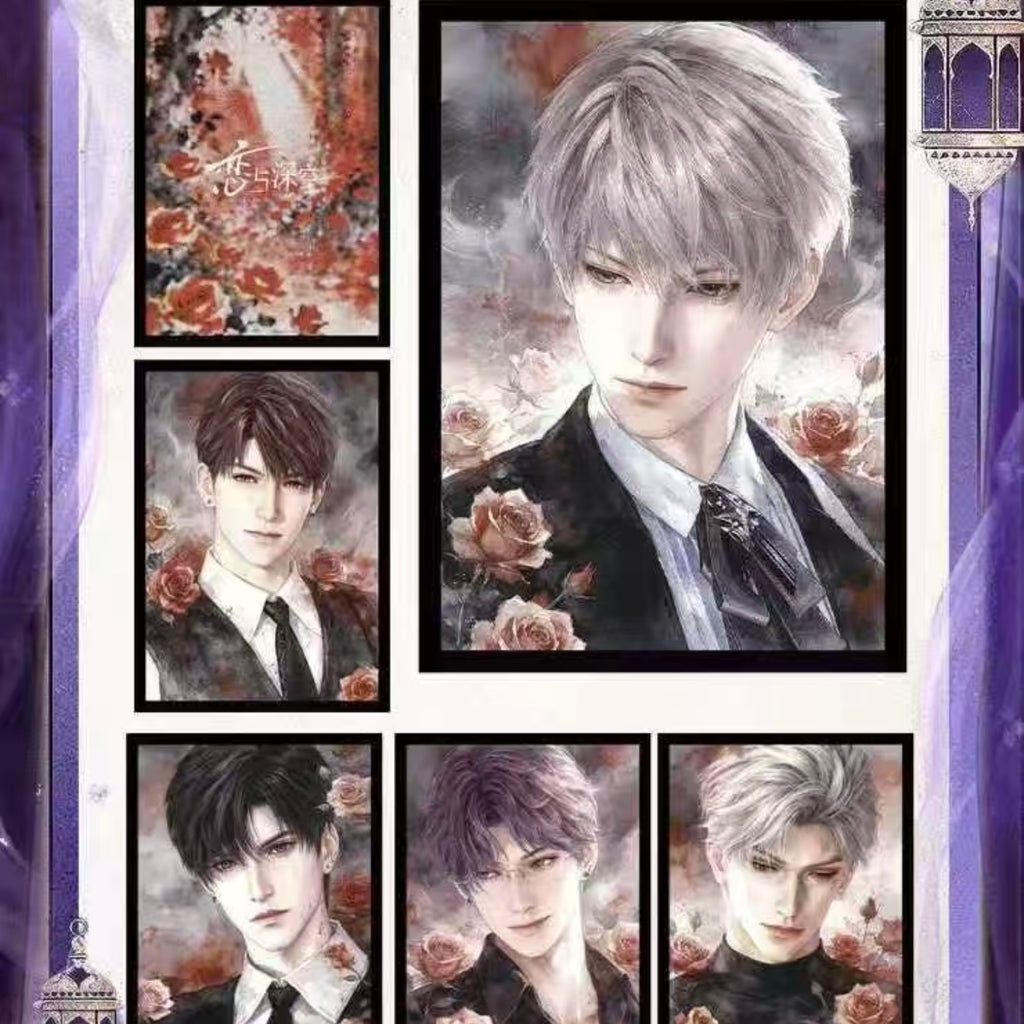 [ZHENXINSHE] Love and Deep Space LAD Amine Paper Card CCG Collection Trading Series Paper whole box 1SET 205bags 1bag 1pc Cards Ornament Gift Collection Sylus, Zayne, Rafayel, Xavier, Caleb