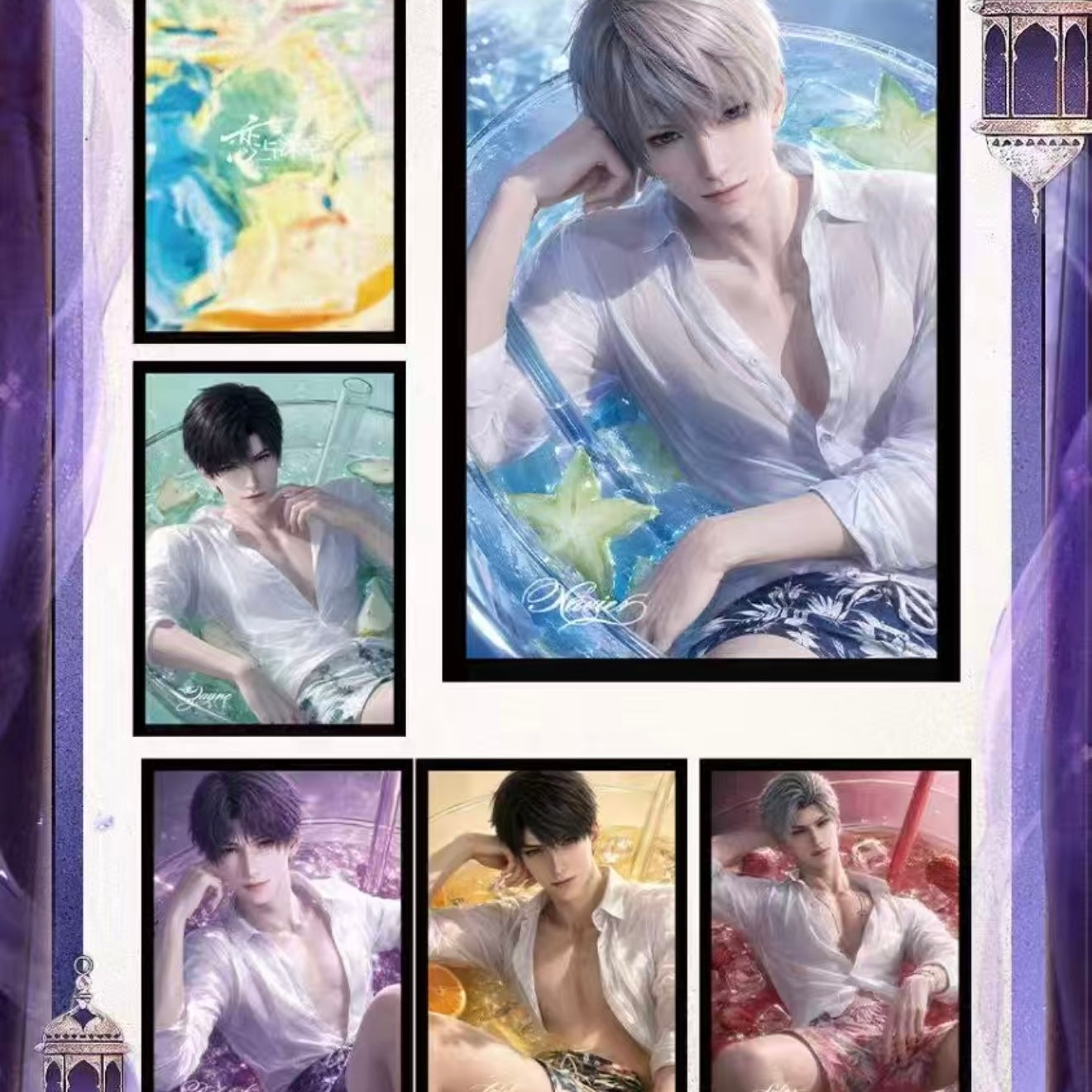 [ZHENXINSHE] Love and Deep Space LAD Amine Paper Card CCG Collection Trading Series Paper whole box 1SET 205bags 1bag 1pc Cards Ornament Gift Collection Sylus, Zayne, Rafayel, Xavier, Caleb
