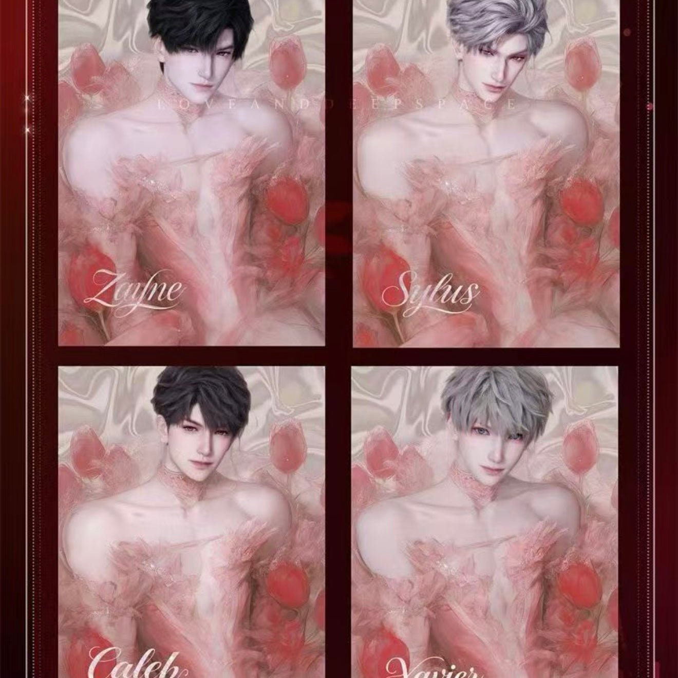 [HUAKAI] Love and Deep Space LAD Amine Paper Card CCG Collection Trading Series Paper whole box 1SET 255bags 1bag 1pc Cards Ornament Gift Collection Sylus, Zayne, Rafayel, Xavier, Caleb
