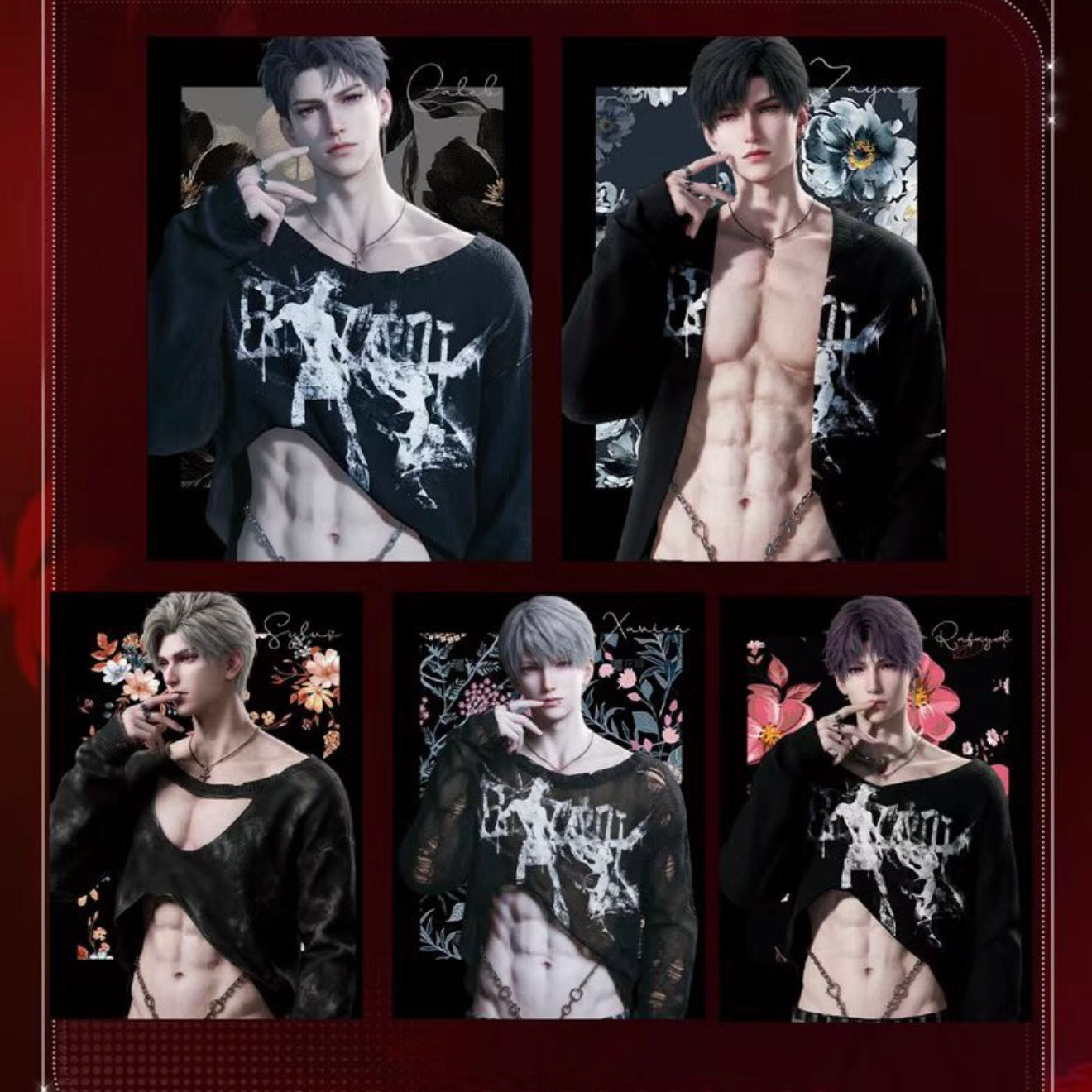[HUAKAI] Love and Deep Space LAD Amine Paper Card CCG Collection Trading Series Paper whole box 1SET 255bags 1bag 1pc Cards Ornament Gift Collection Sylus, Zayne, Rafayel, Xavier, Caleb