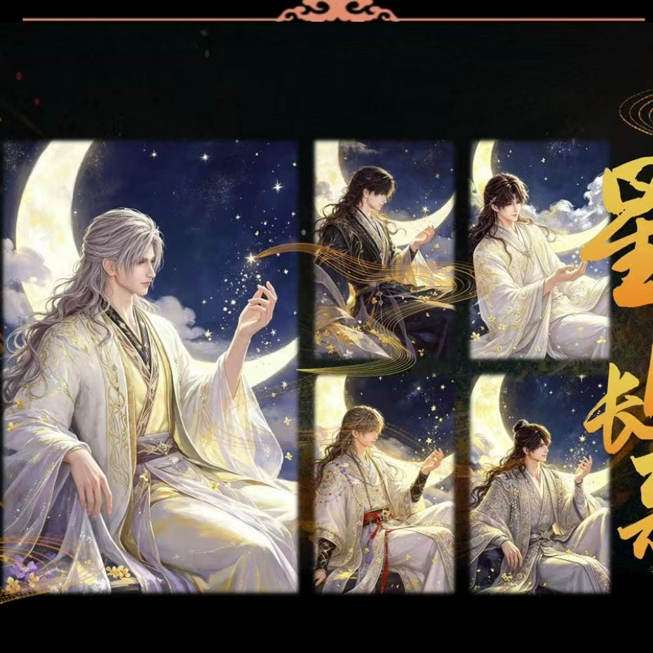 [XINQUDONG] Love and Deep Space LAD Amine Paper Card CCG Collection Trading Series Paper whole box 1SET 135bags 1bag 1pc Cards Ornament Gift Collection Sylus, Zayne, Rafayel, Xavier, Caleb