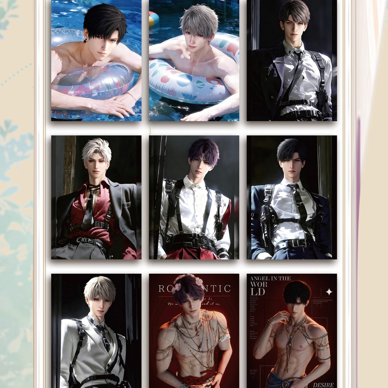 [QIMIAO] Love and Deep Space LAD Amine Paper Card CCG Collection Trading Series Paper whole box 1SET 200bags 1bag 1pc Cards Ornament Gift Collection Sylus, Zayne, Rafayel, Xavier, Caleb
