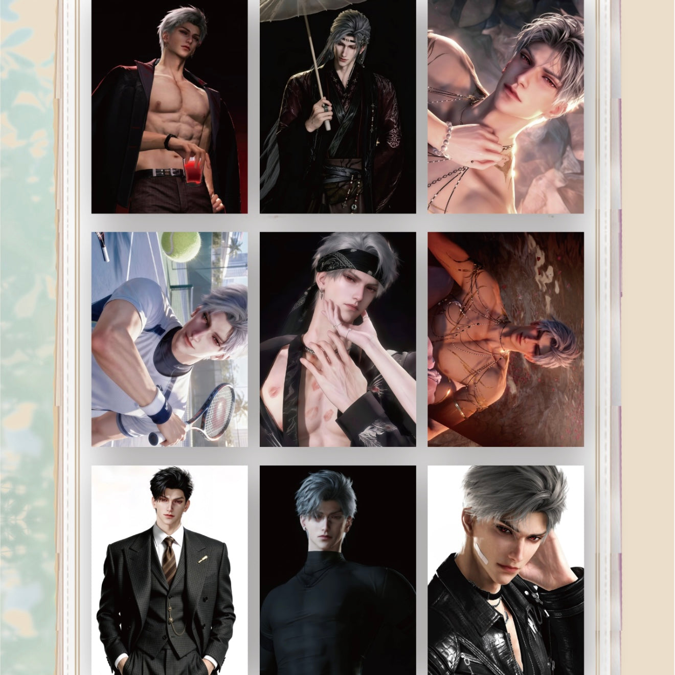 [QIMIAO] Love and Deep Space LAD Amine Paper Card CCG Collection Trading Series Paper whole box 1SET 200bags 1bag 1pc Cards Ornament Gift Collection Sylus, Zayne, Rafayel, Xavier, Caleb