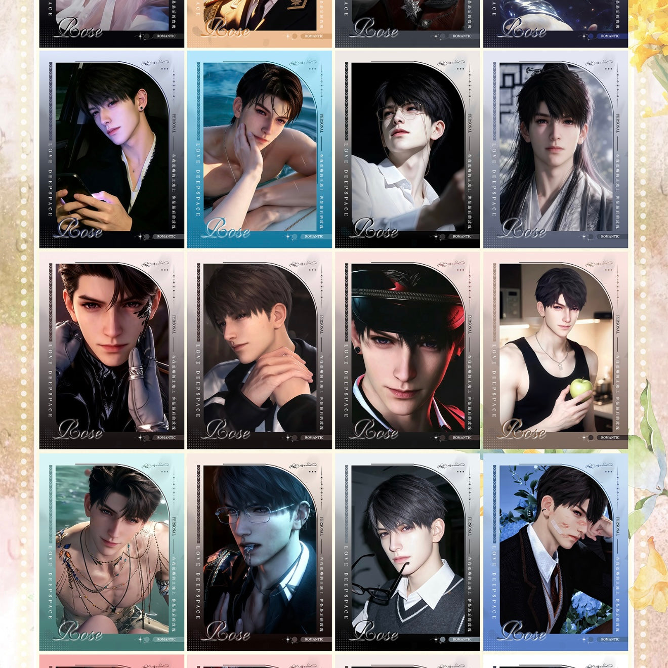 [NIWEN] Love and Deep Space LAD Amine Paper Card 20SETS A CASE CCG Collection Trading Series Paper whole box 1SET 11bags 1bag 1pc Cards Ornament Gift Collection Sylus, Zayne, Rafayel, Xavier, Caleb
