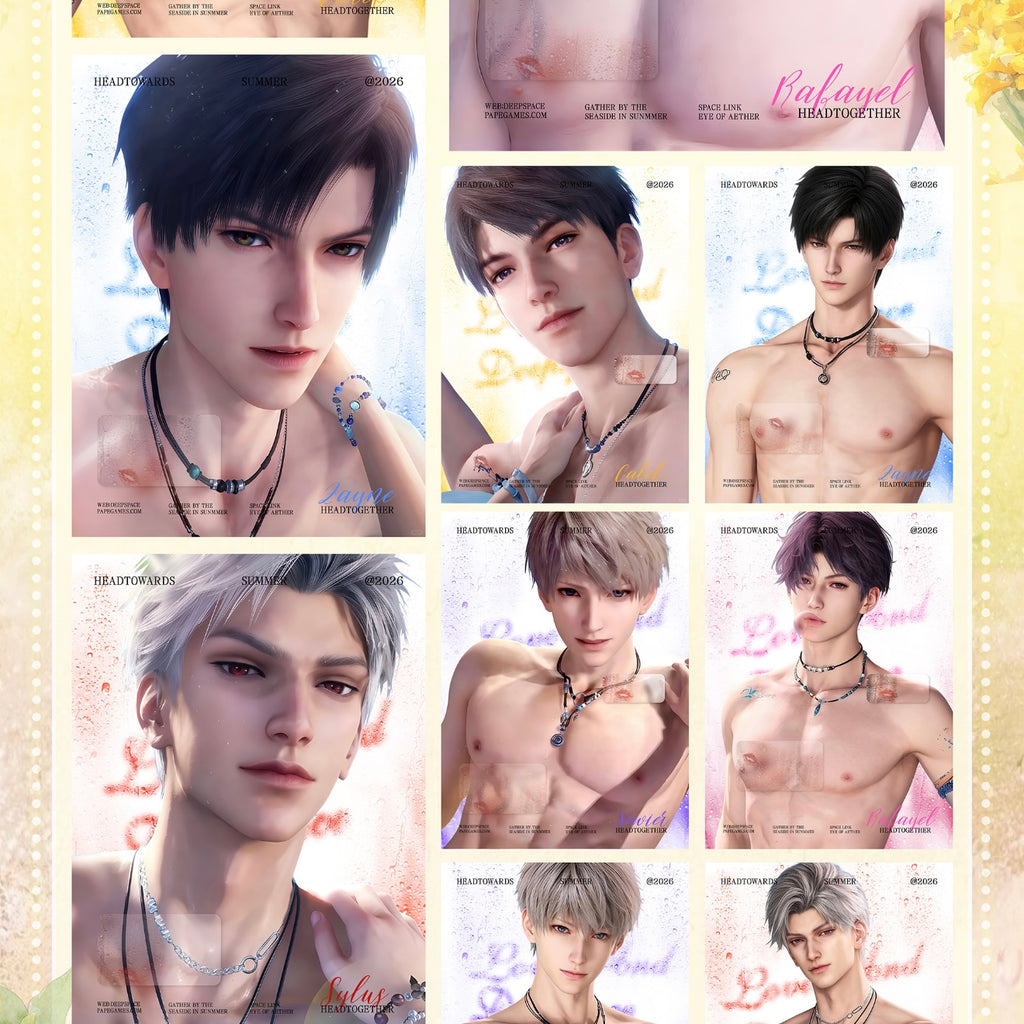[NIWEN] Love and Deep Space LAD Amine Paper Card 20SETS A CASE CCG Collection Trading Series Paper whole box 1SET 11bags 1bag 1pc Cards Ornament Gift Collection Sylus, Zayne, Rafayel, Xavier, Caleb