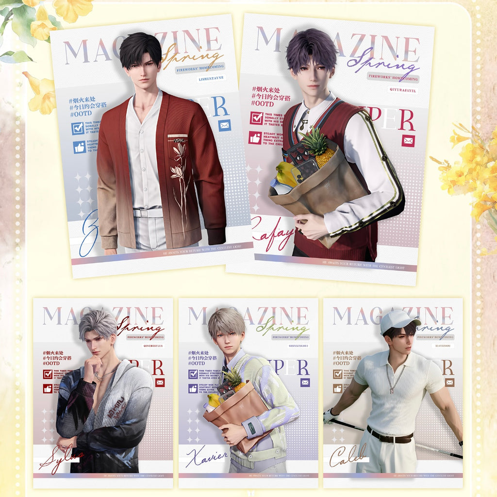 [NIWEN] Love and Deep Space LAD Amine Paper Card 20SETS A CASE CCG Collection Trading Series Paper whole box 1SET 11bags 1bag 1pc Cards Ornament Gift Collection Sylus, Zayne, Rafayel, Xavier, Caleb