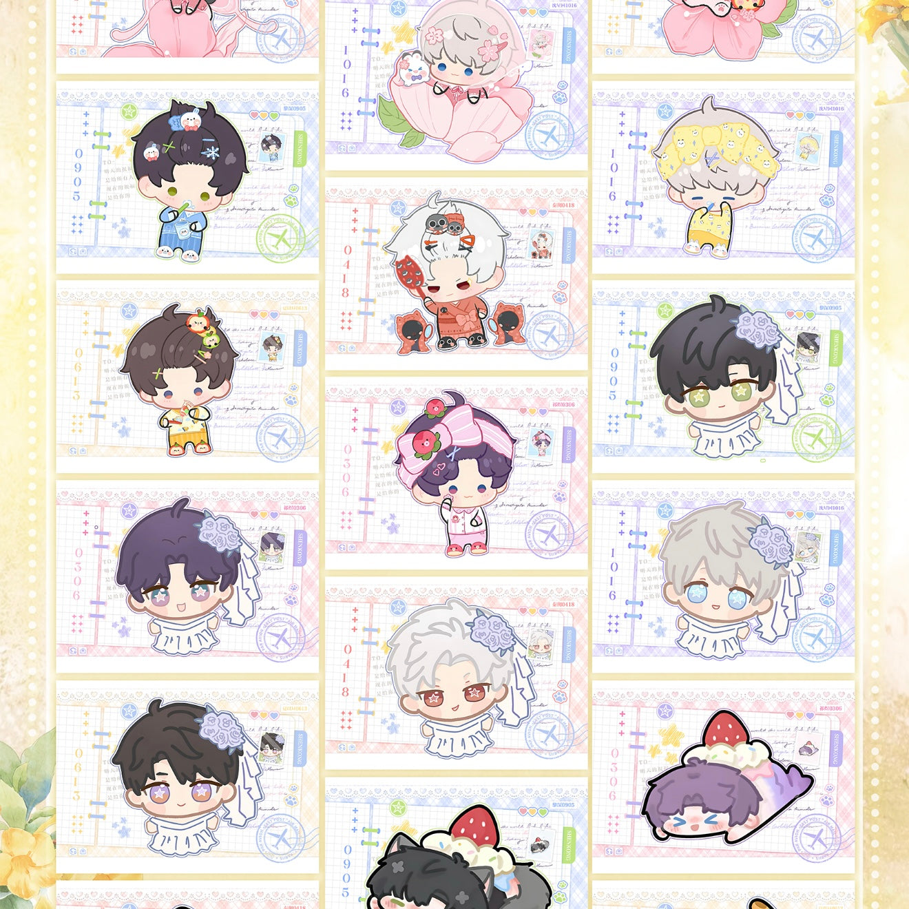 [NIWEN] Love and Deep Space LAD Amine Paper Card 20SETS A CASE CCG Collection Trading Series Paper whole box 1SET 11bags 1bag 1pc Cards Ornament Gift Collection Sylus, Zayne, Rafayel, Xavier, Caleb