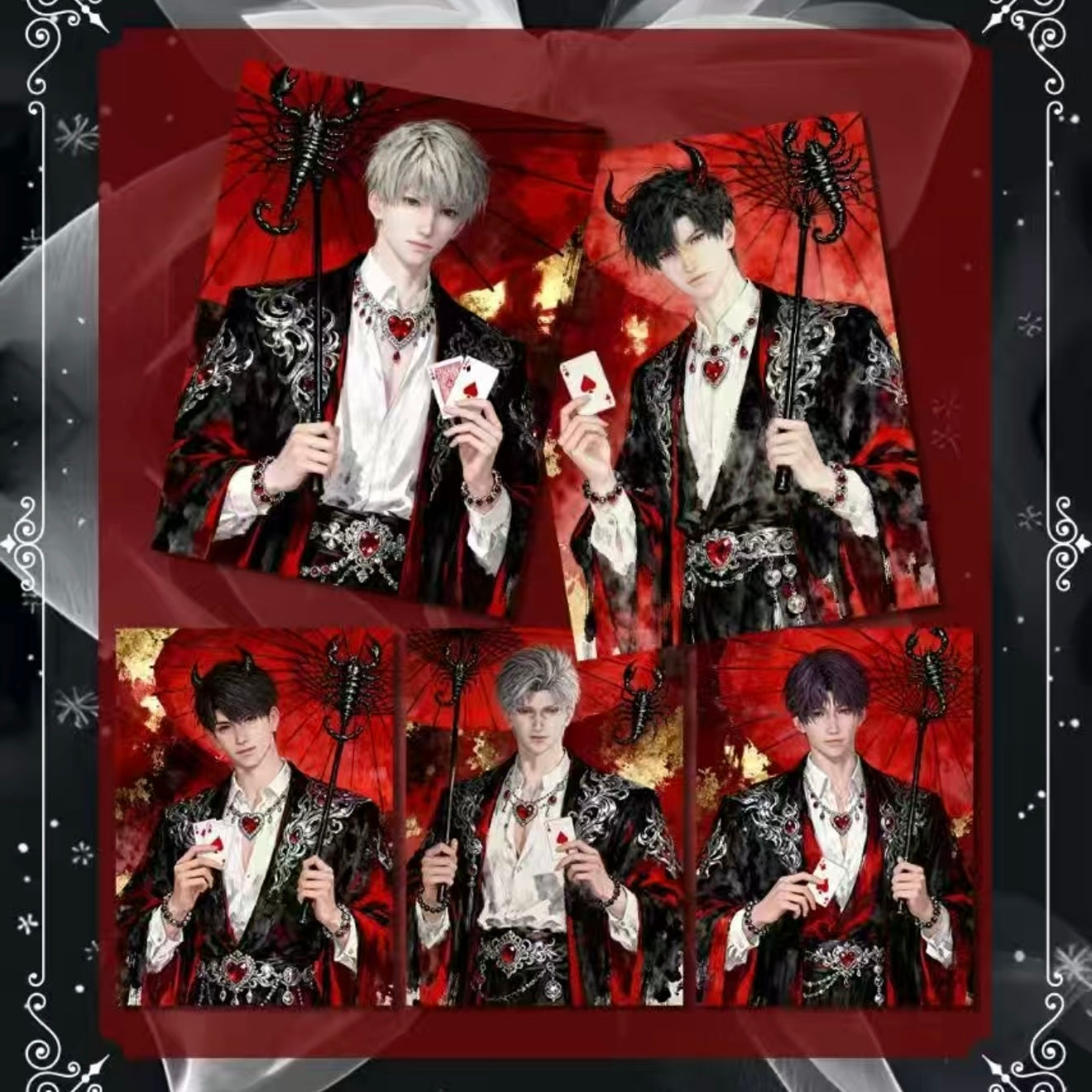 [XIANGYUE] Love and Deep Space LAD Amine Paper Card CCG Collection Trading Series Paper whole box 1SET 240bags 1bag 1pc Cards Ornament Gift Collection Sylus, Zayne, Rafayel, Xavier, Caleb