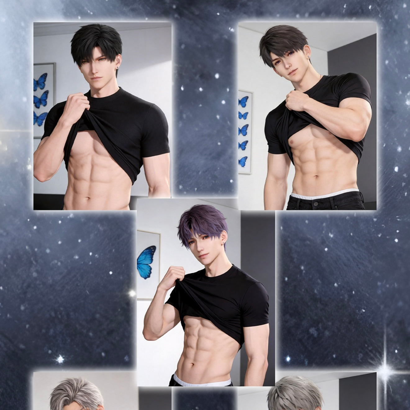 [CHUYU] Love and Deep Space LAD Amine Paper Card CCG Collection Trading Series Paper whole box 1SET 200bags 1bag 1pc Cards Ornament Gift Collection Sylus, Zayne, Rafayel, Xavier, Caleb