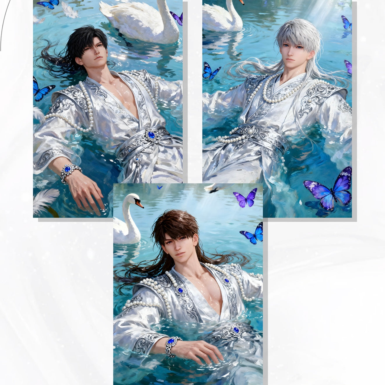 [LANGMAN] Love and Deep Space LAD Amine Paper Card CCG Collection Trading Series Paper whole box 1SET 120bags 1bag 1pc Cards Ornament Gift Collection Sylus, Zayne, Rafayel, Xavier, Caleb