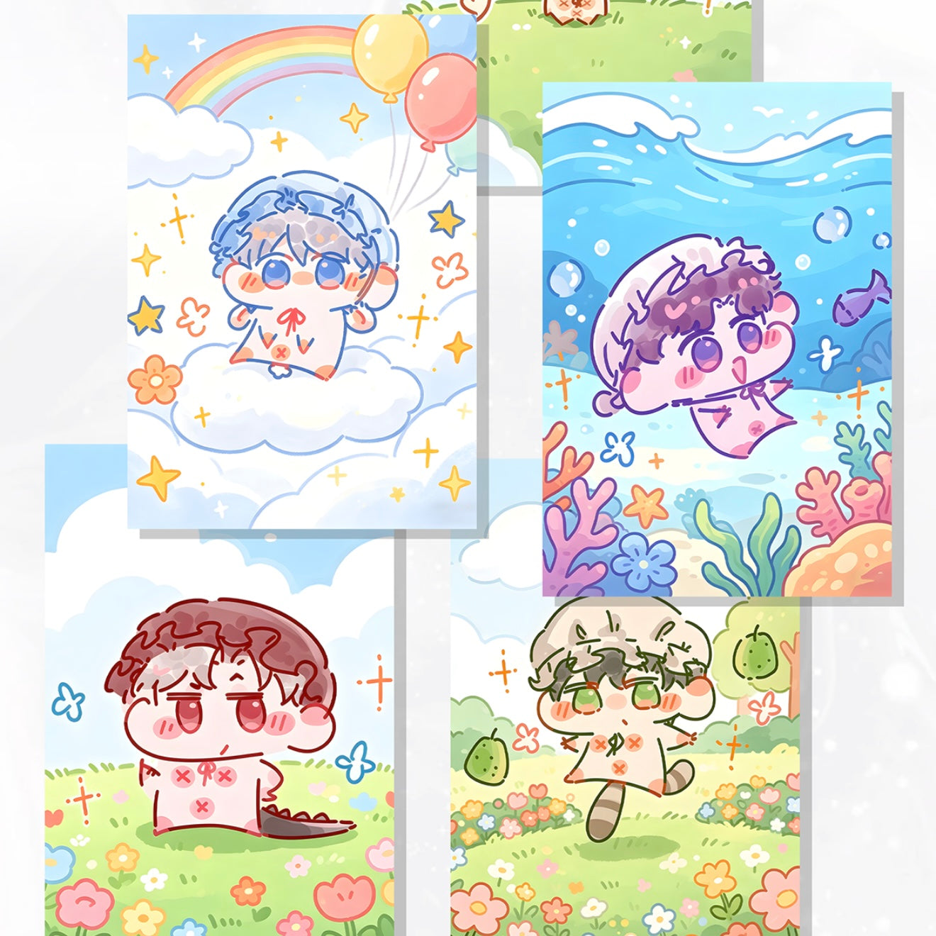 [LANGMAN] Love and Deep Space LAD Amine Paper Card CCG Collection Trading Series Paper whole box 1SET 120bags 1bag 1pc Cards Ornament Gift Collection Sylus, Zayne, Rafayel, Xavier, Caleb