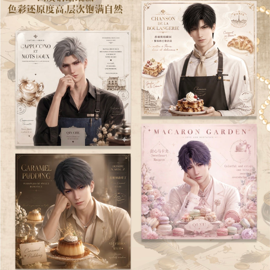 [WANJING] Love and Deep Space LAD Amine Paper Card CCG Collection Trading Series Square Shape Acrylic whole box 1SET 130bags 1bag 1pc 100*100mm, Anime Cards Ornament Gift Collection Sylus, Zayane, Rafayel, Xavier, Caleb