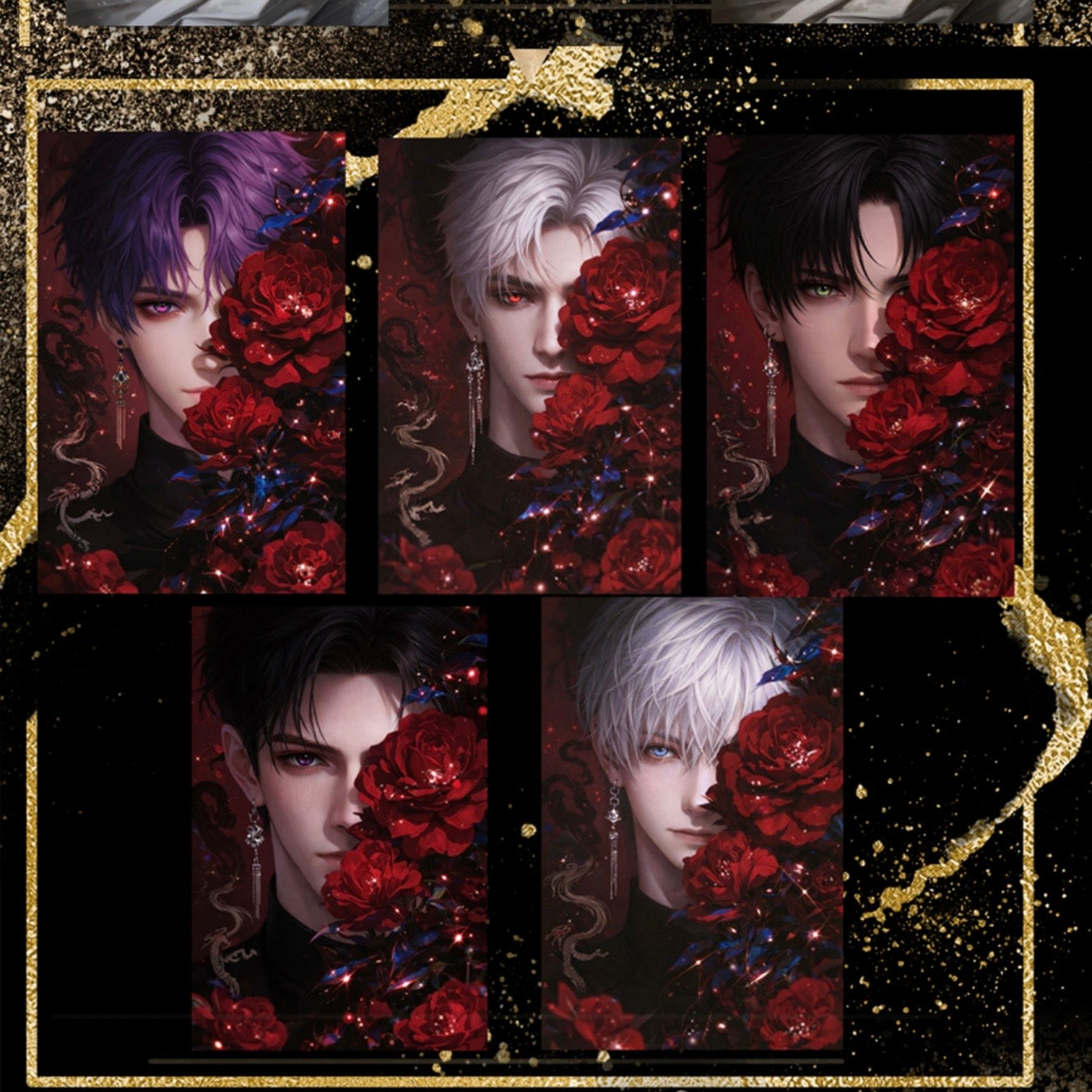 [RAOYI] Love and Deep Space LAD Amine Paper Card CCG Collection Trading Series Paper whole box 1SET 200bags 1bag 2pc Cards Ornament Gift Collection Sylus, Zayne, Rafayel, Xavier, Caleb