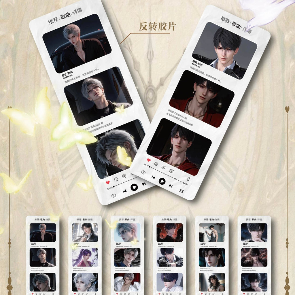[RUOXI] LAD Love and Deep Space Anime Spicy Film Photo Card Series Paper whole box 1bag 1pc Card, 1set 150bags Ornament Gift Collection Sylus, Zayane, Rafayel, Xavier, Caleb