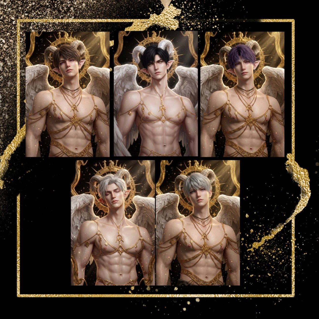 [RAOYI] Love and Deep Space LAD Amine Paper Card CCG Collection Trading Series Paper whole box 1SET 200bags 1bag 2pc Cards Ornament Gift Collection Sylus, Zayne, Rafayel, Xavier, Caleb